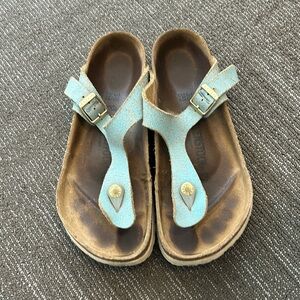 EU38 Distressed blue Birkenstock sandals!!💙✨